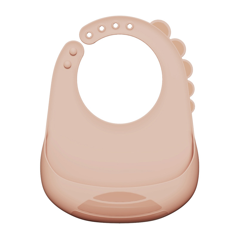 베이지 공룡 턱받이