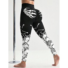 J 30737 Digital Print High Waist Yoga Pants ����ӡ���٤��