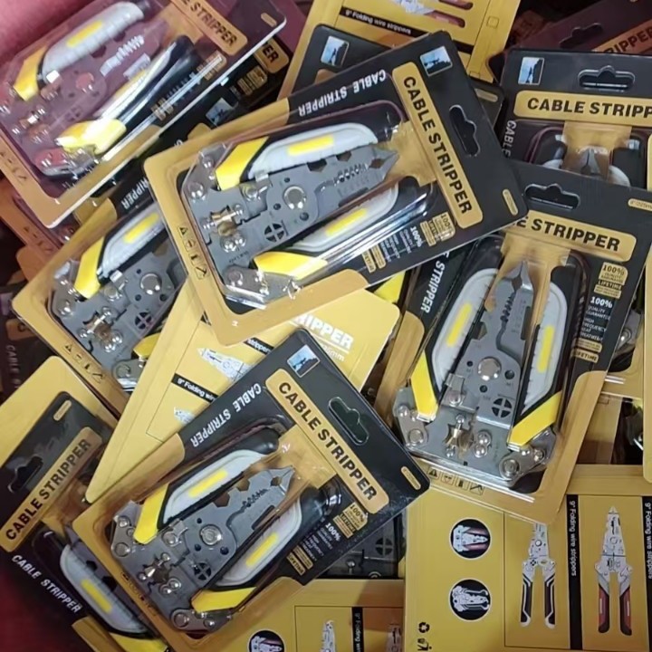 跨境折叠多功能剥线拨线钳电工专用拔线分线钳子绕线剪线压线