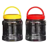 5 кг пластиковая бутылка для меда с крышкой утолщенная бутылка для меда, бутылка для солений, прозрачная пищевая бутылка с широким горлом, гайка, уплотнение