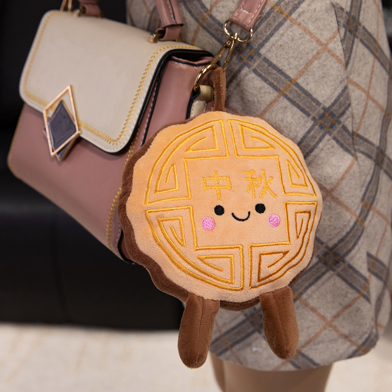 Cojín de Peluche Creativo de Pastel de Luna de Franela para Festival de Medio Otoño