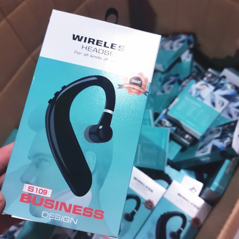 S109 Ear-Hook Bluetooth Headphones, Wireless In-Ear Headphones with Ultra-Long Battery Life, Bluetooth 5.0