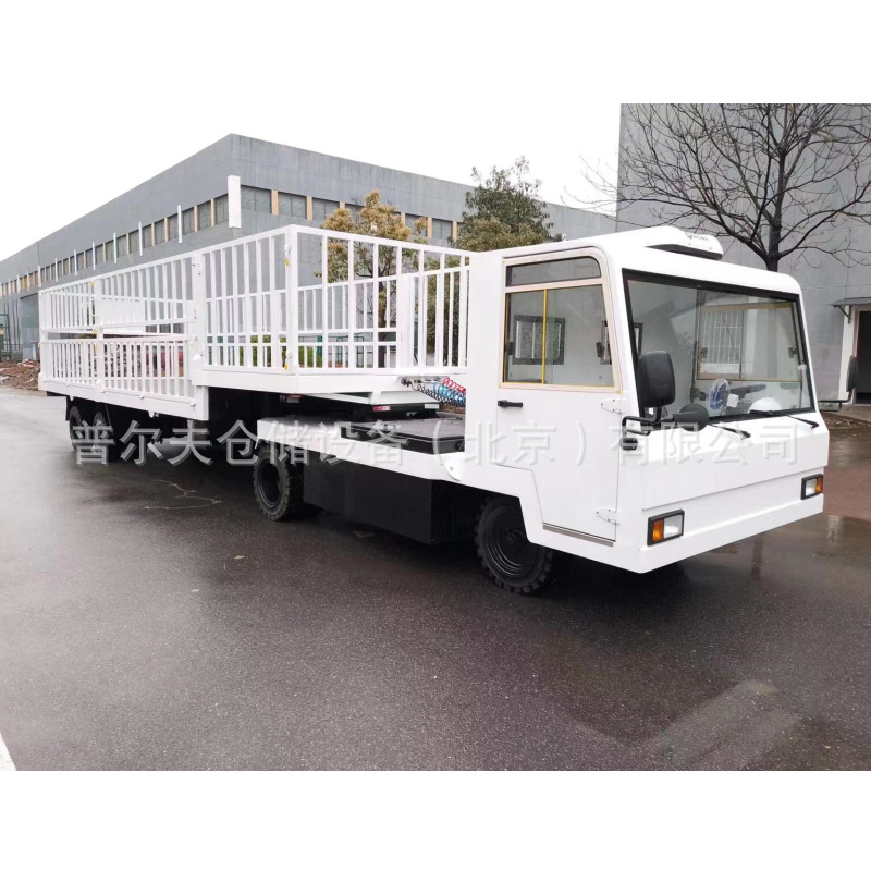 电动牵引车电瓶四轮平板搬运周转车厂区仓库物流倒货车自卸拉货拖