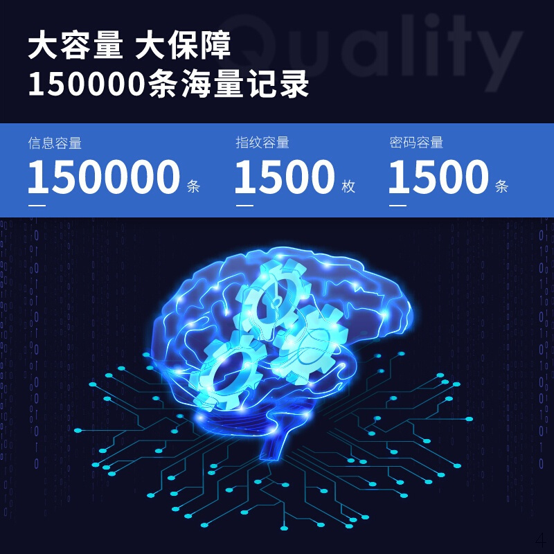 得力(deli)指纹门禁考勤一体机 无接触ID卡门禁机考勤打卡机13752