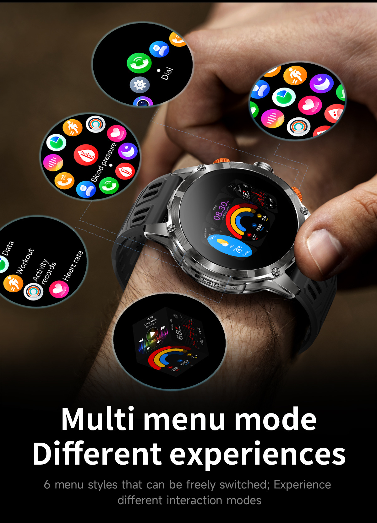 Smartwatch Für Herren Mit Bluetooth-anruf Und Herzfrequenzmesser_voghion.com