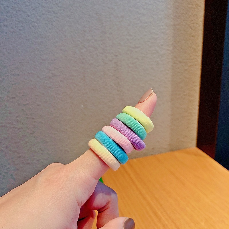 Pequeño anillo de cabello para niños anillo de toallas para niñas cuerda sin costuras correa de cabello para bebés anillo de pulgar adornamiento para el cabello al por mayor