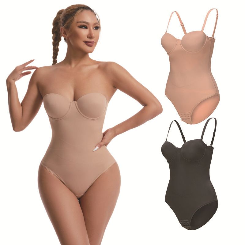 Strapless Cross-Border Dress Bra with Corset Corset One-Piece Body Shaping Steel Ring Large Size Tummy Control Special Clothing Without Trace