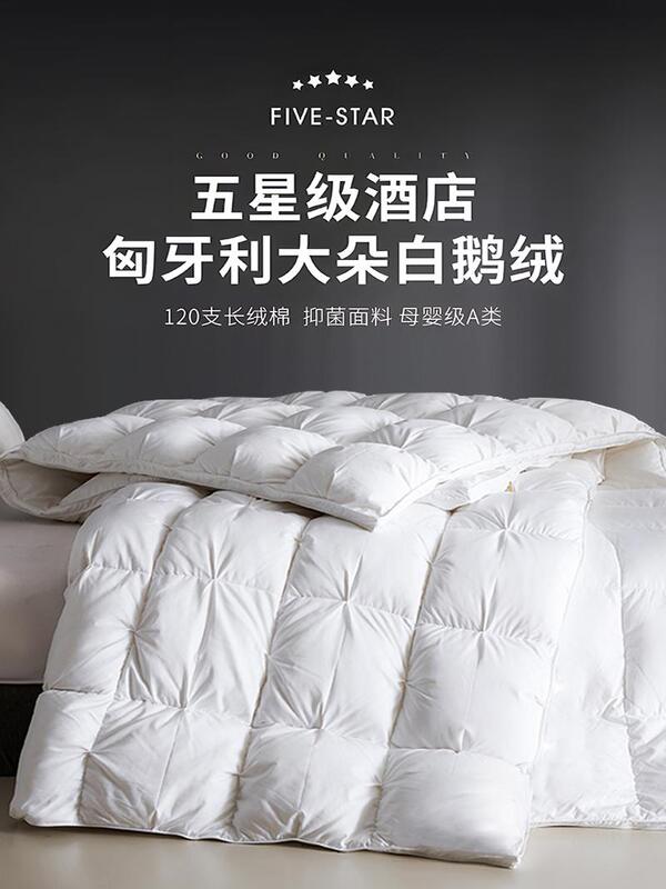 Five-Star Hotel Hilton Hungary White Goose down Winter Quilt Thick Warm down Spring and Autumn Quilt Antibacterial Quilt Core