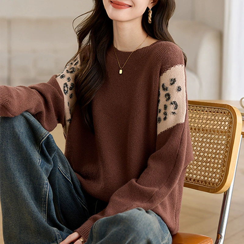 Демисезонный свитер, модная вязная куртка-дутка, oversize, приталенный, западный стиль
