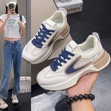 一件代发女鞋新款厚底增高鞋时尚休闲网面小白鞋运动老爹鞋软底鞋