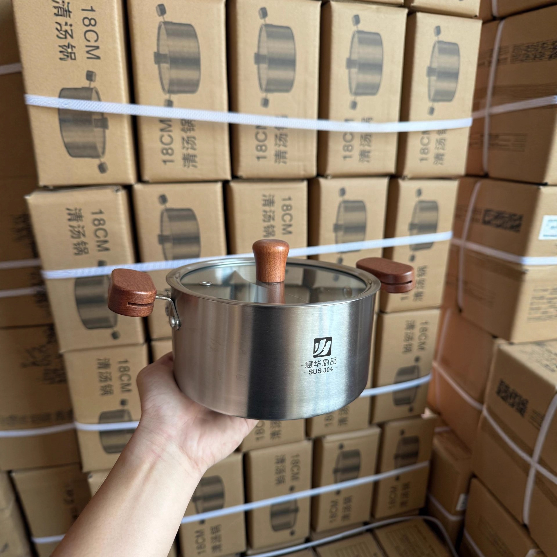 Olla Caliente Doble de Acero Inoxidable 304 Sin Recubrimiento Antiadherente para Cocina Universal