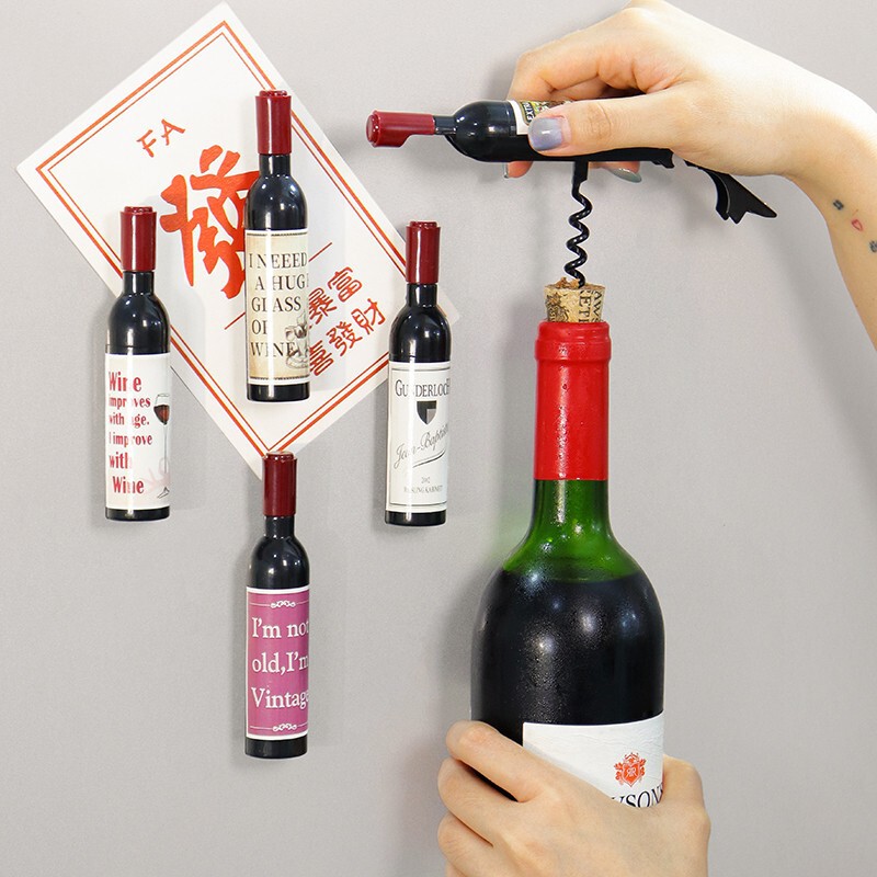 Refrigerator Magnet Wine Opener, Household Magnetic Beer Bottle Opener, Wine Bottle Opener, Multifunctional Wine Opener Refrigerator Magnet Wine Opener, Household Magnetic Beer Bottle Opener, Wine Bottle Opener, Multifunctional Wine Opener