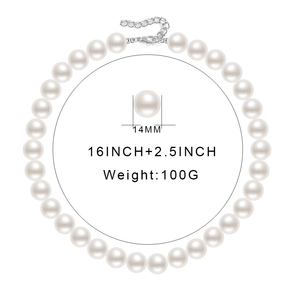 fashion simple pearl chain necklace wholesale nihaojewelry