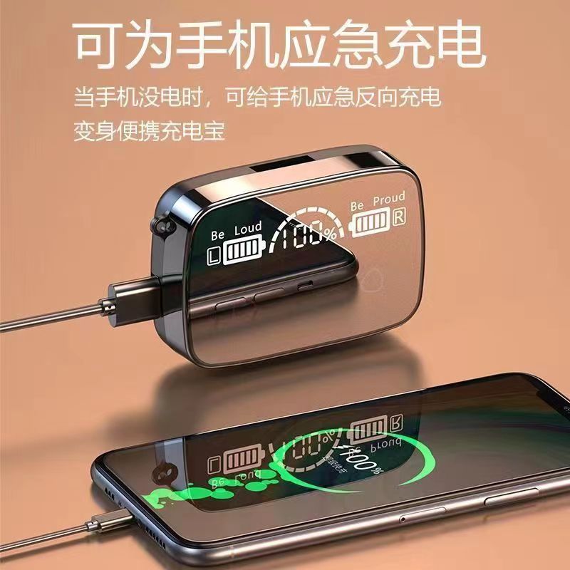 跨境爆款无线蓝牙M19pro蓝牙耳机入耳式HiFi立体声高音质音乐耳机