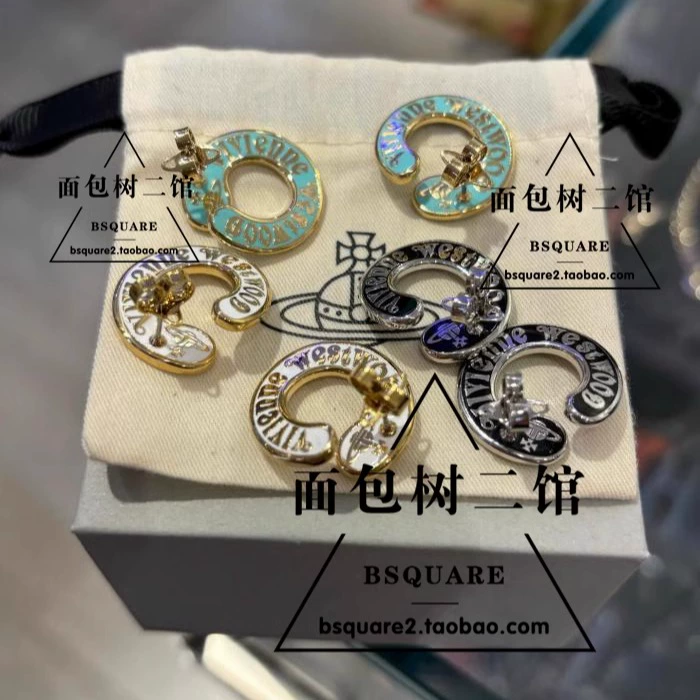 2025 новая Queen Mother Vivienne Westwood ALWENA Twist Saturn открытые серьги