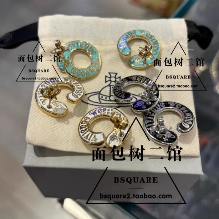 2025 новая Queen Mother Vivienne Westwood ALWENA Twist Saturn открытые серьги
