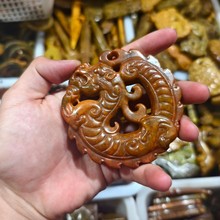 收藏岫玉古董玉器装饰玉雕工艺品摆件民族风玉佩古玉创意玉件腰坠