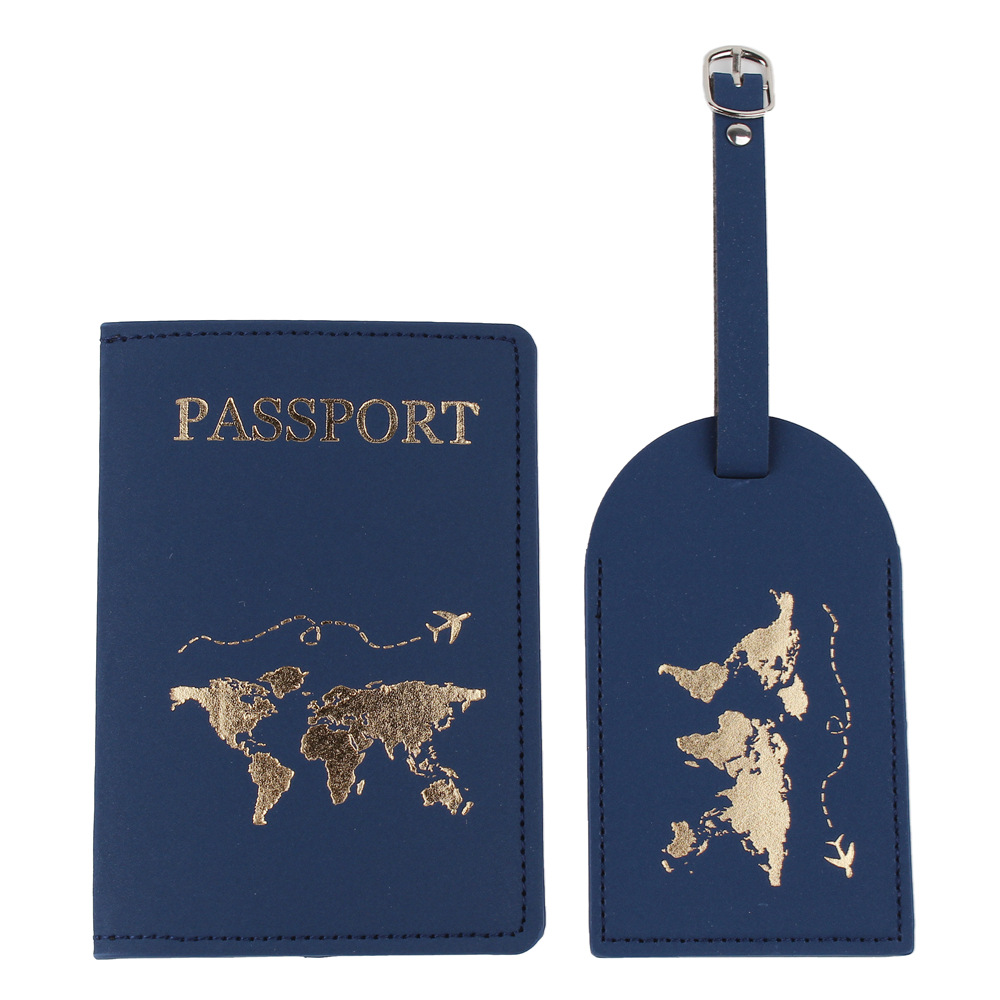 Listado de equipaje transfronterizo tarjeta de embarque de aeronaves PU en stock Mapa de cuero protección de pasaportes