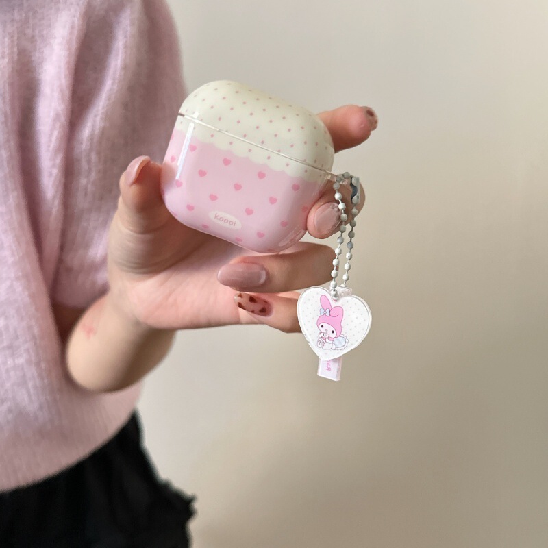 ins粉色爱心波点适用苹果AirPods4保护套2022Pro2耳机壳无线2代3|undefined
