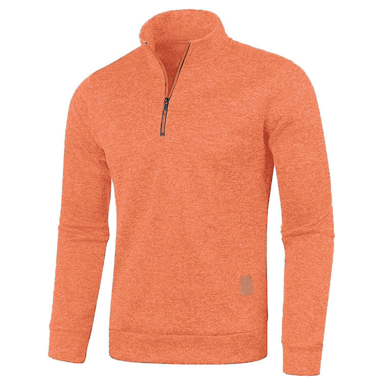 Men's Oversized Quarter Zip Knitted Sweater Plus Size Pullover_voghion.com