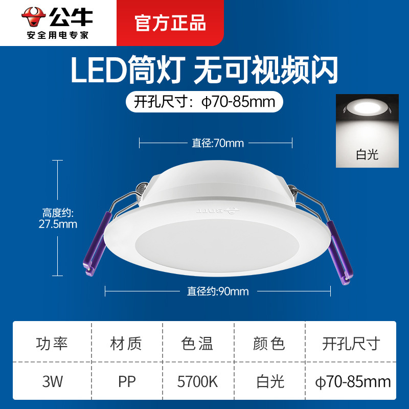 T10 economical model [3w/white light 5700k] opening 70-85