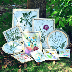 Handmade DIY Children's Papermaking Technique Dehydrated Pulp Papermaking Frame Creative Handmade Ancient Papermaking Flower and Grass Paper Material