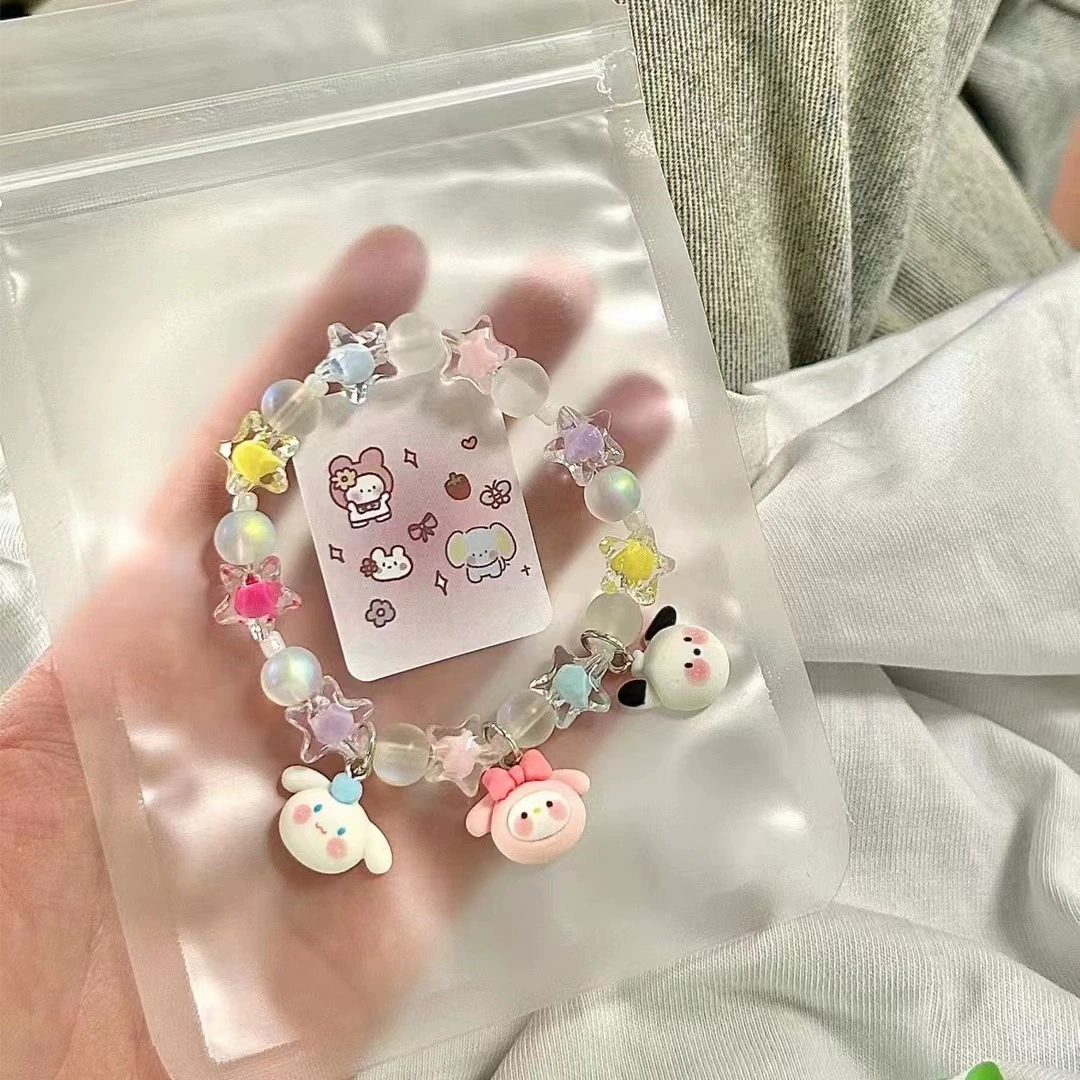 Браслет Sanrio diy головная звезда браслет женский Melati Yugui собака Culomi хрустальная рукоятка