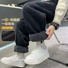 男童加绒裤子冬季2025新款儿童秋冬加厚棉裤冬装羊羔绒运动裤批发
