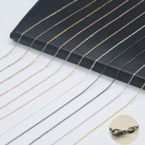 Amazon accessories necklace diy chain chain jewelry gold-plated silver-plated color-preserving handmade chain factory wholesale