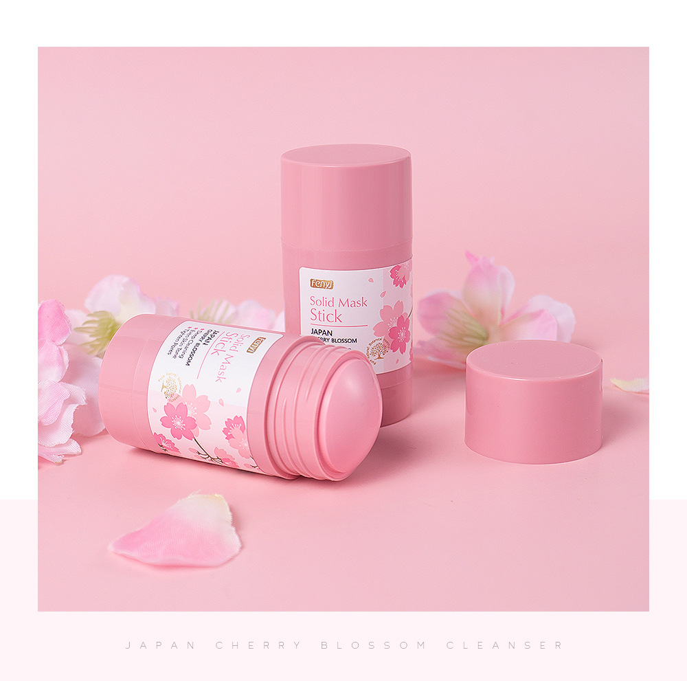 fenyi Cherry Blossom Solid Mask Stick 40g Application mud Mask cleanses pores, hydrates, moisturizes and beautifies the skin cross-border undefined