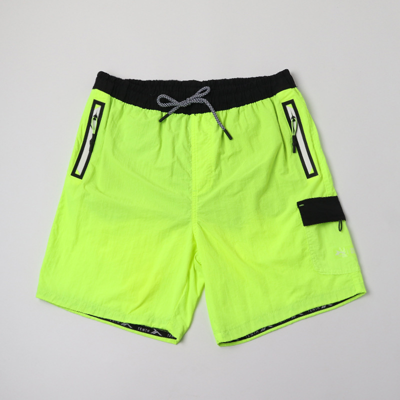 New Boys' Bright Color Beach Pants Quick-drying Sunscreen Swimming Trunks for Middle and Large Children Export Foreign Trade Student Shorts with Lining
