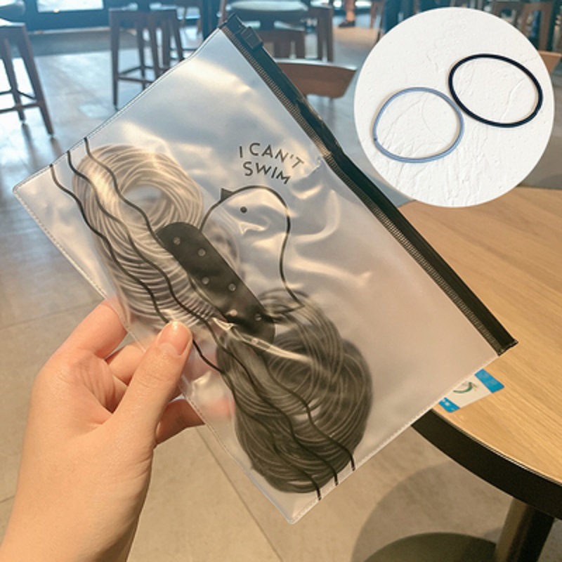 Estilo coreano simple cuerda de pelo de la muchacha de alta banda de goma elástica bolsa de aves banda de pelo sin costura básica cuerda de pelo tocado banda de pelo