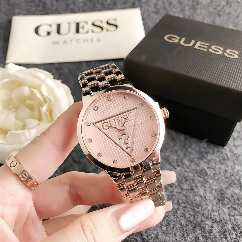 New personality question mark pattern exquisite fashion quartz watch temperament all-match rhinestone small disc women's steel band wrist watch
