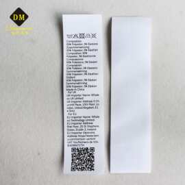 现货跨境洗水唛特姆服装标签95%POLYESTER5%ELASTANE成份带税号