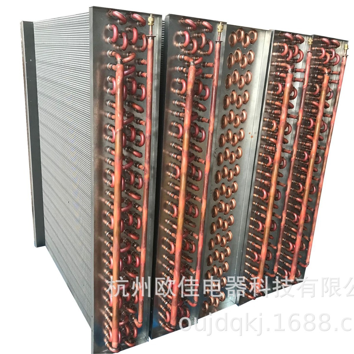 厂家批发铝翅片铜管空调机组配件冷凝蒸发器表冷器工业空调换热器