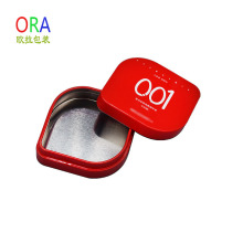 糖果口香糖铁盒异形小号磨砂铁霜膏保健品铁盒两性用品避孕套铁盒