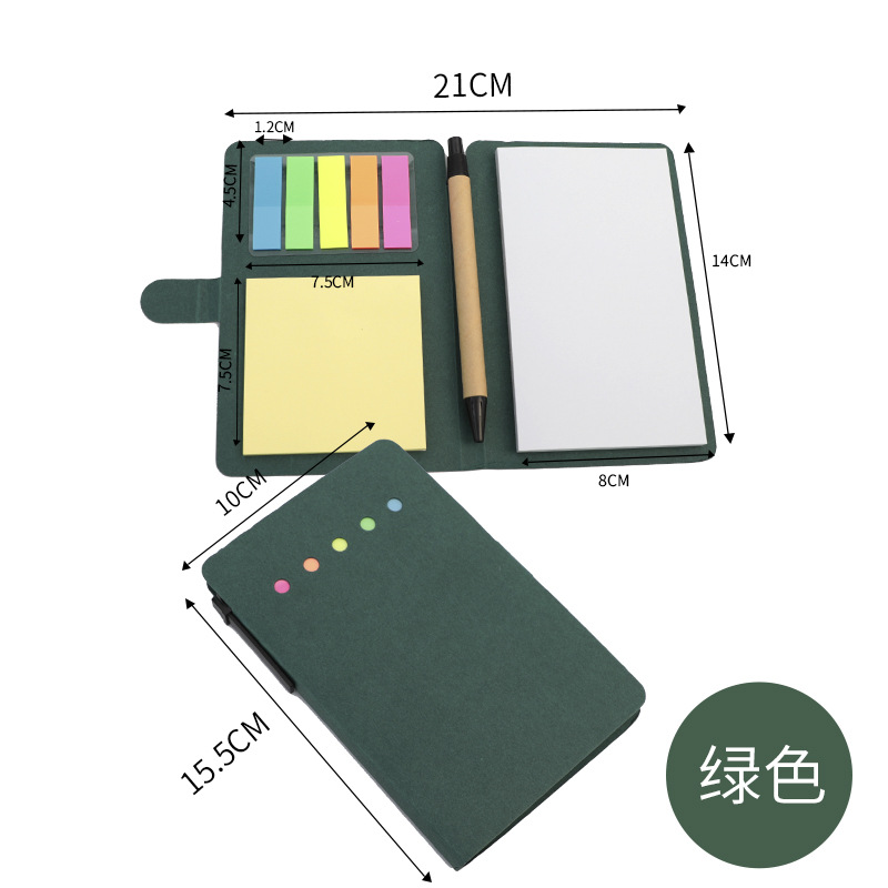 Suministro transfronterizo socket notebook al por mayor color sólido simple post-it notebook con bolígrafo creativo