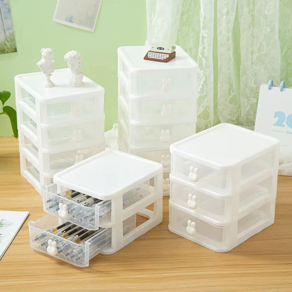 보관 상자 학생 기숙사 문구 액세서리 정리 상자 토끼 드레싱 테이블 헤어 액세서리 보관함