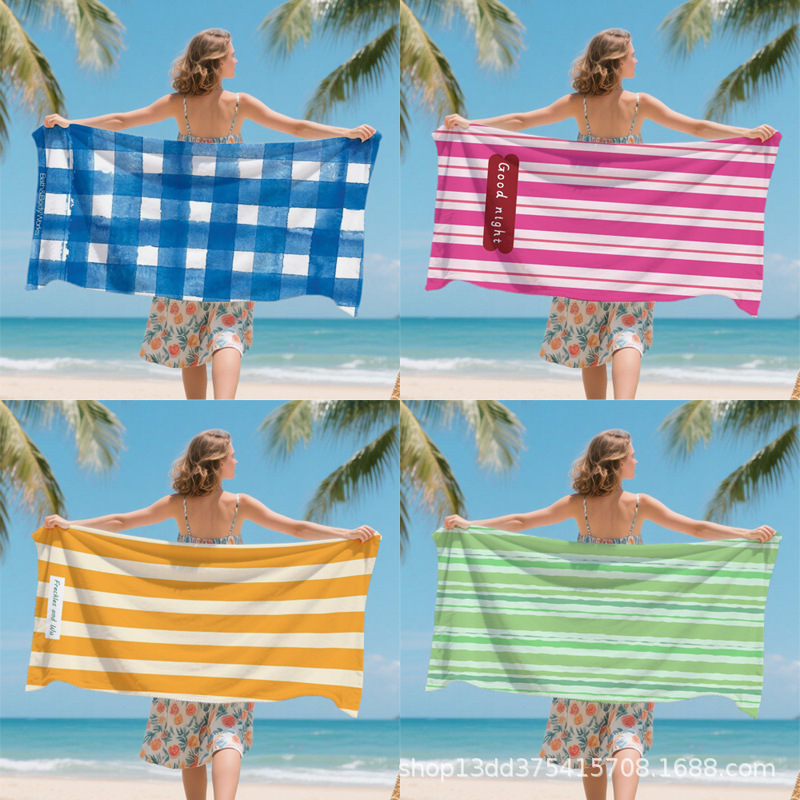 Cross-Border Amazon Tume Xiyin Microfiber Digital Printed Beach Towel Swimming Towel Customized