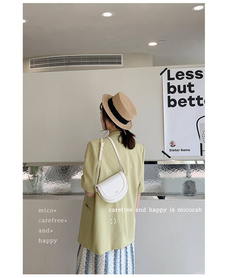 Micocah Bag Neue Halbkreistasche Satteltasche Damen High-End-Textur Nische trendige Schulter-Umhängetasche Sommer_voghion.com