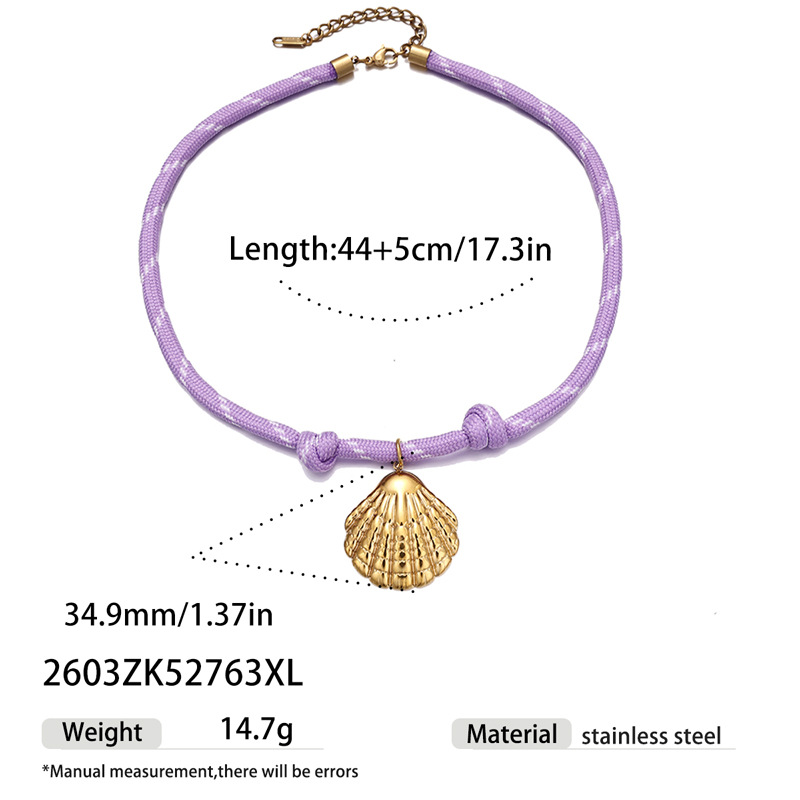 Alta Europa y América de moda de acero inoxidable viento marino estrellas de mar conchas collar de mujer personalidad collar de mujer