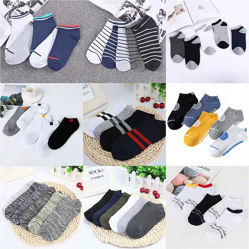 Men's summer invisible colored sports socks, Korean style, wholesale