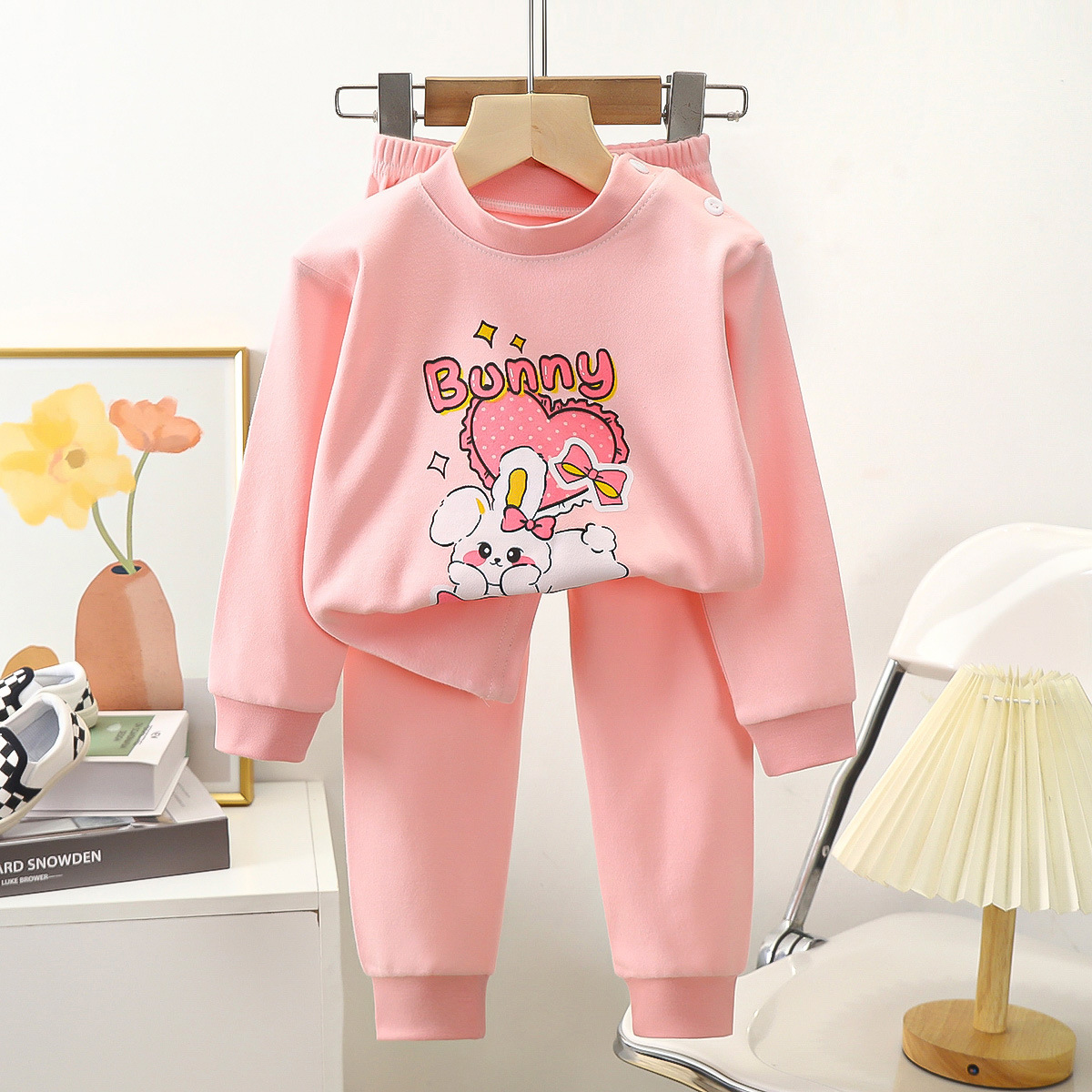 Conjunto de ropa interior de algodón para niños, calzoncillos largos de otoño para niños, ropa de algodón para bebés, estampado de dibujos animados para niños