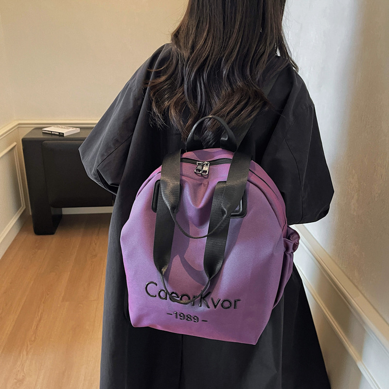 Cross-Border Fashion Backpack for Women, Simple Large-Capacity Multi-Functional Shoulder Bag, Niche Design Dual-Purpose Bag Wholesale