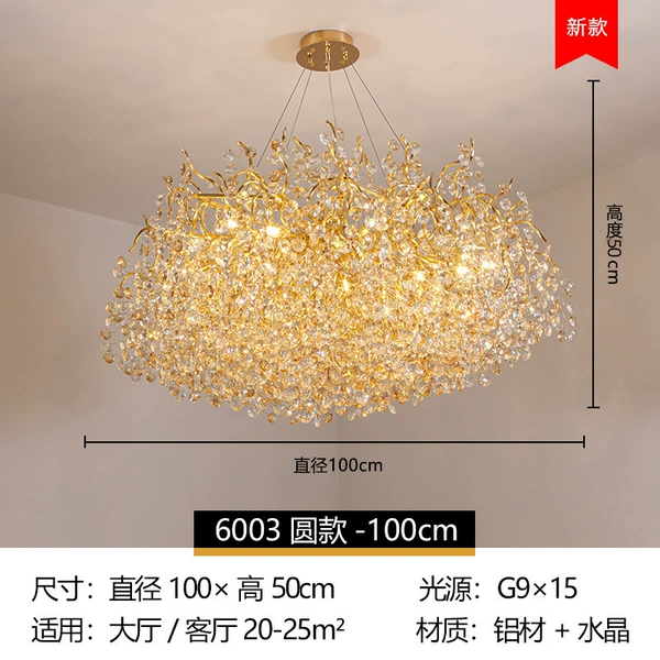 A crystal hanging string-round style-diameter 100CM