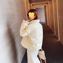 2025新款蕾丝小香风宽松羽绒服女白鸭绒韩版短款小个子加厚外套潮