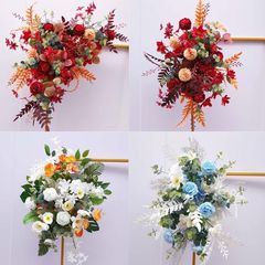 婚庆仿真花道具仿真路引花背景架拐角花铁艺几何屏风挂花橱窗酒店