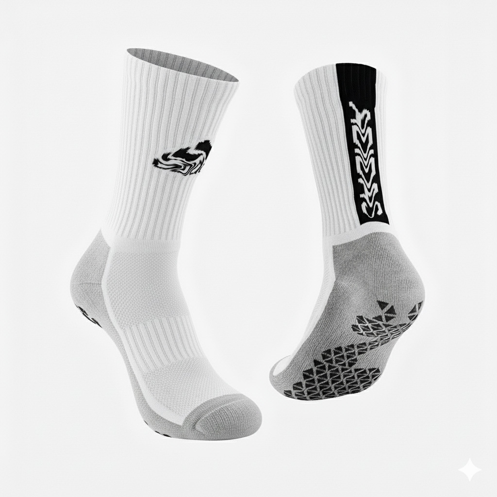 Cross-Border Adhesive Football Socks, Wear-Resistant Mesh Breathable Mid-Calf Running Sports Socks, Sweat-Absorbing Professional Basketball Socks Wholesale