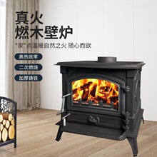 真火壁炉现在简约欧式民宿取暖炉别墅客厅农村柴火炉铸铁燃木壁炉