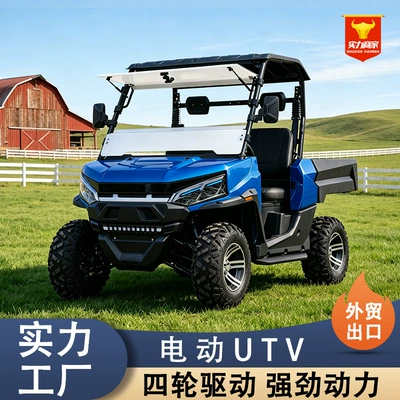 Electric four-wheel drive UTV all-terrain vehicle for farm, orchard, mountainous complex terrain, commuting, cargo transport, and sightseeing (Elektrikli qolf avtomobilləri)